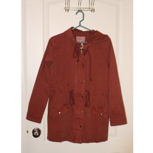 Lucky Brand Hooded Burnt Orange Utility Jacket